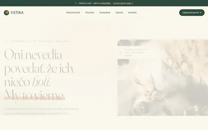 Demo web pre veterinárnu kliniku